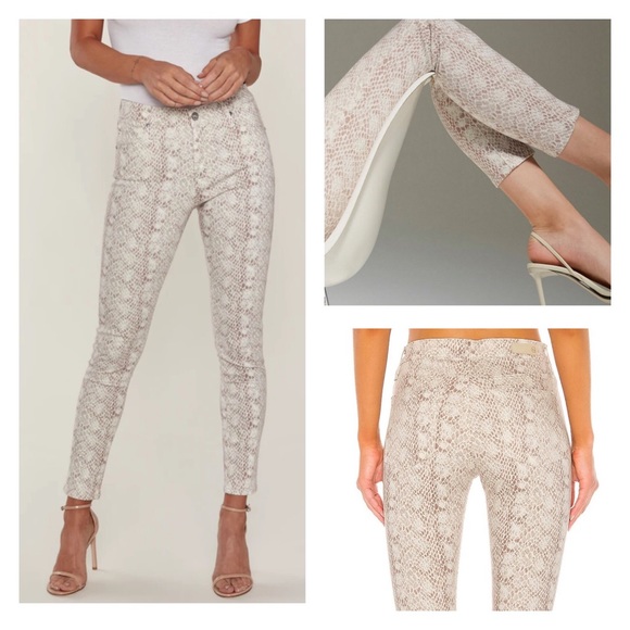 AG Farrah Ivory Python Snake Skinny Jeans NWT - Picture 11 of 15
